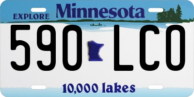 MN license plate 590LCO