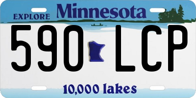 MN license plate 590LCP