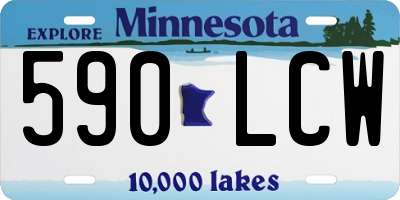 MN license plate 590LCW