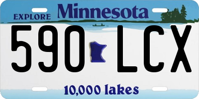 MN license plate 590LCX