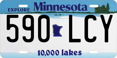 MN license plate 590LCY