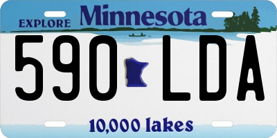 MN license plate 590LDA