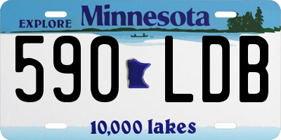 MN license plate 590LDB