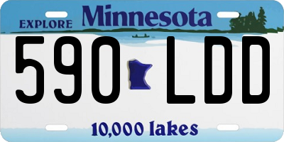 MN license plate 590LDD
