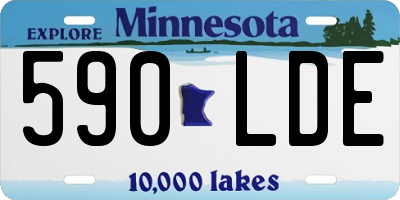 MN license plate 590LDE