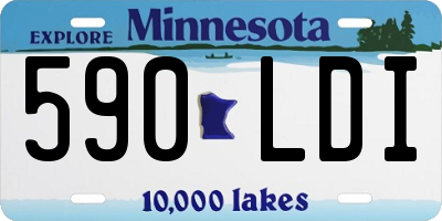 MN license plate 590LDI