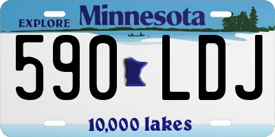 MN license plate 590LDJ