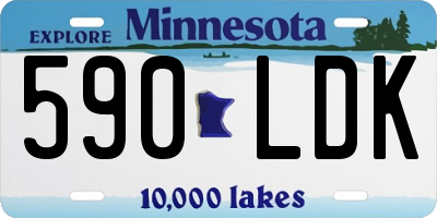 MN license plate 590LDK