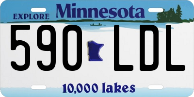 MN license plate 590LDL