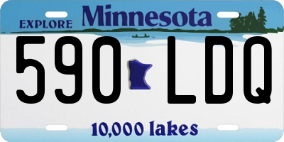 MN license plate 590LDQ