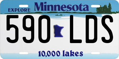 MN license plate 590LDS
