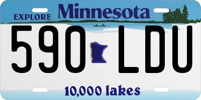 MN license plate 590LDU