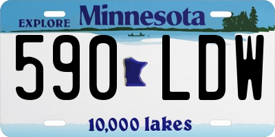 MN license plate 590LDW