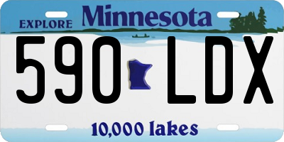 MN license plate 590LDX
