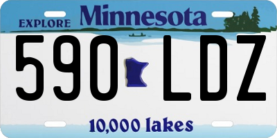 MN license plate 590LDZ