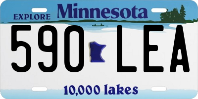 MN license plate 590LEA