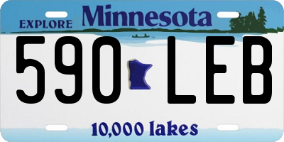 MN license plate 590LEB