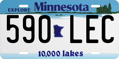 MN license plate 590LEC
