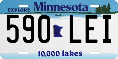 MN license plate 590LEI
