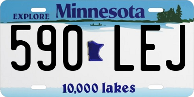 MN license plate 590LEJ