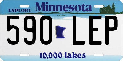 MN license plate 590LEP