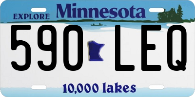 MN license plate 590LEQ