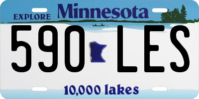 MN license plate 590LES