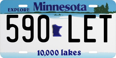 MN license plate 590LET