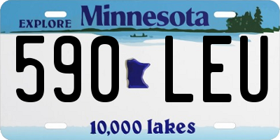 MN license plate 590LEU