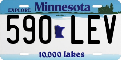 MN license plate 590LEV