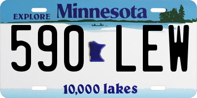 MN license plate 590LEW