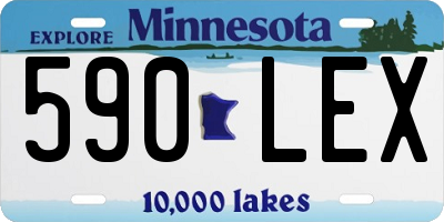 MN license plate 590LEX