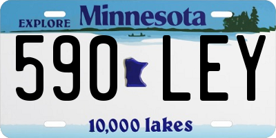 MN license plate 590LEY