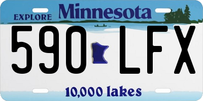 MN license plate 590LFX