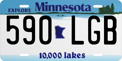 MN license plate 590LGB