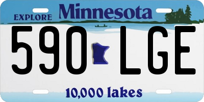 MN license plate 590LGE