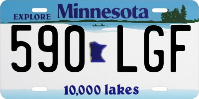MN license plate 590LGF