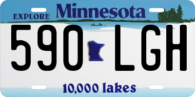 MN license plate 590LGH