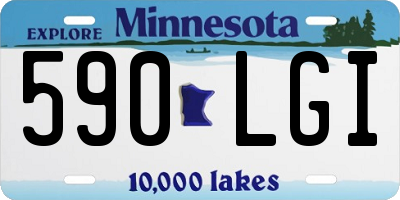 MN license plate 590LGI