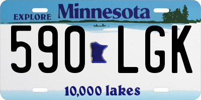 MN license plate 590LGK