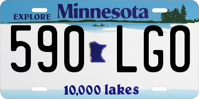 MN license plate 590LGO