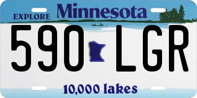 MN license plate 590LGR