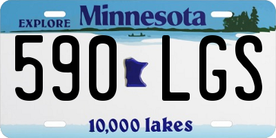 MN license plate 590LGS