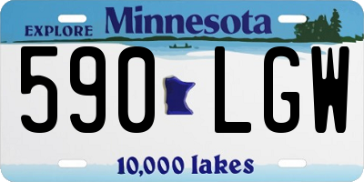 MN license plate 590LGW