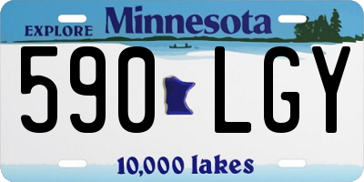 MN license plate 590LGY