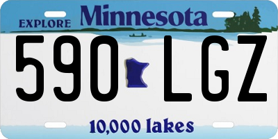 MN license plate 590LGZ