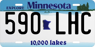 MN license plate 590LHC