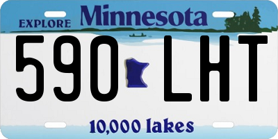 MN license plate 590LHT