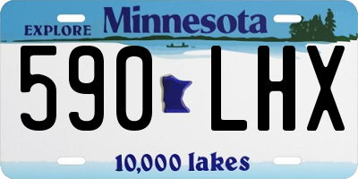 MN license plate 590LHX