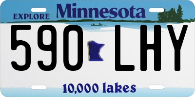 MN license plate 590LHY